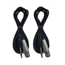 Cable Up CU/AB403 10' XLR Female to 1/4" TRS Male Audio Cable (2-Pack)