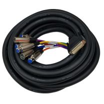 Cable Up CU/AES825 26' D-SUB 25 Male to XLR Male & Female Audio Cable