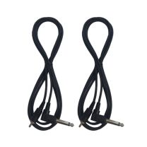 Cable Up CU/AS902 6' RCA Male to 1/4" TS Right-Angle Male Audio Cable (2-Pack)