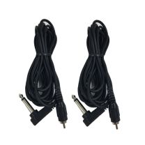 Cable Up CU/AS903 10' RCA Male to 1/4" TS Right-Angle Male Audio Cable (2-Pack)