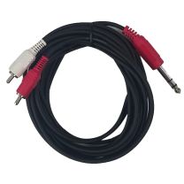 Cable Up CU/AX103 10' 1/4" TRS Male to Dual RCA Male Audio Cable