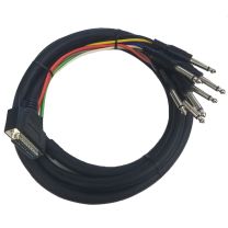 Cable Up CU/SU902 6' D-SUB 25 Male to 1/4" TS Male Audio Snake (8-Channel)