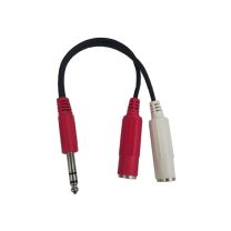 Cable Up CU/YC302 1/4" TRS Male to Dual 1/4" TS Female Audio Cable