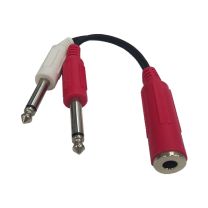 Cable Up CU/YC303 1/4" TRS Female to Dual 1/4" TS Male Audio Adaptor