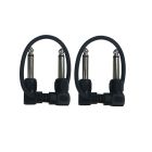 Cable Up CU/AA206 1/4" TS Right-Angled Male to Same Audio Cable (2-Pack)