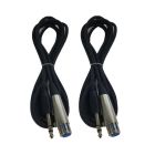 Cable Up CU/AB403 10' XLR Female to 1/4" TRS Male Audio Cable (2-Pack)