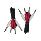 Cable Up CU/AD201 3' Dual 1/4" TS Male to Same Audio Cable (2-Pack)