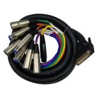 Cable Up CU/AES810 10' D-SUB 25 Male to XLR Male & Female Audio Snake