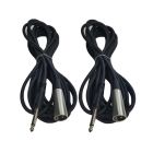Cable Up CU/AS605 16' XLR Male to 1/4" TS Male Audio Cable (2-Pack)