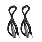 Cable Up CU/AS802 6' XLR Female to 1/8" TS Male Audio Cable (2-Pack)