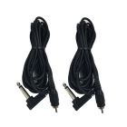 Cable Up CU/AS903 10' RCA Male to 1/4" TS Right-Angle Male Audio Cable (2-Pack)