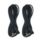 Cable Up CU/AS905 16' RCA Male to 1/4" TS Right-Angle Male Audio Cable (2-Pack)