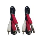 Cable Up CU/AX101 3' 1/4" TRS Male to Dual RCA Male Audio Cable (2-Pack)