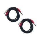Cable Up CU/AX103 10' 1/4" TRS Male to Dual RCA Male Audio Cable (2-Pack)
