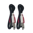 Cable Up CU/AX201 3' 1/4" TRS Male to Dual 1/4" TS Male Audio Cable (2-Pack)