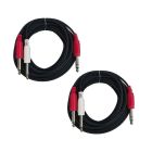 Cable Up CU/AX205 16' 1/4" TRS Male to Dual 1/4" TS Male Audio Cable (2-Pack)