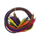 Cable Up CU/PC145 1.5' RCA Male to Same Patch Bay Audio Cables (8-Pieces)