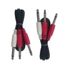 Cable Up CU/YC213 3' 1/4" TS Male to Dual 1/4" TS Male Audio Cable (2-Pack)