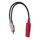 Cable Up CU/YC403 1/4" TS Female to Dual RCA Male Audio Adapter