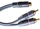 Monster Cable ILJRY-1F 6" Female RCA to Dual RCA Male Audio Adapter